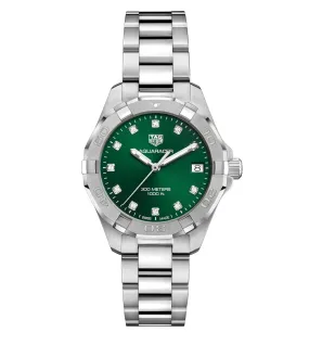 Tag Heuer Ladies Aquaracer Watch Green Diamond WBD1316.BA0740