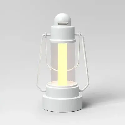 Threshold 11" Outdoor Patio Lantern LED Pillar Candle Modern Style, White