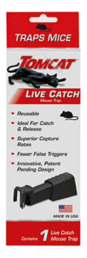 Tomcat 0362010 Single Live Catch Non Toxic Reusable Mouse Trap - Quantity of 6