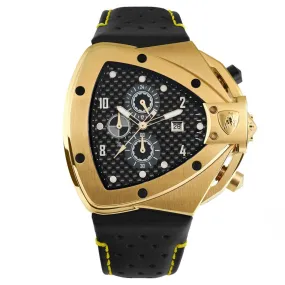 Tonino Lamborghini Men's Chronograph Watch Spyder Horizontal Yellow Gold T20SH-B