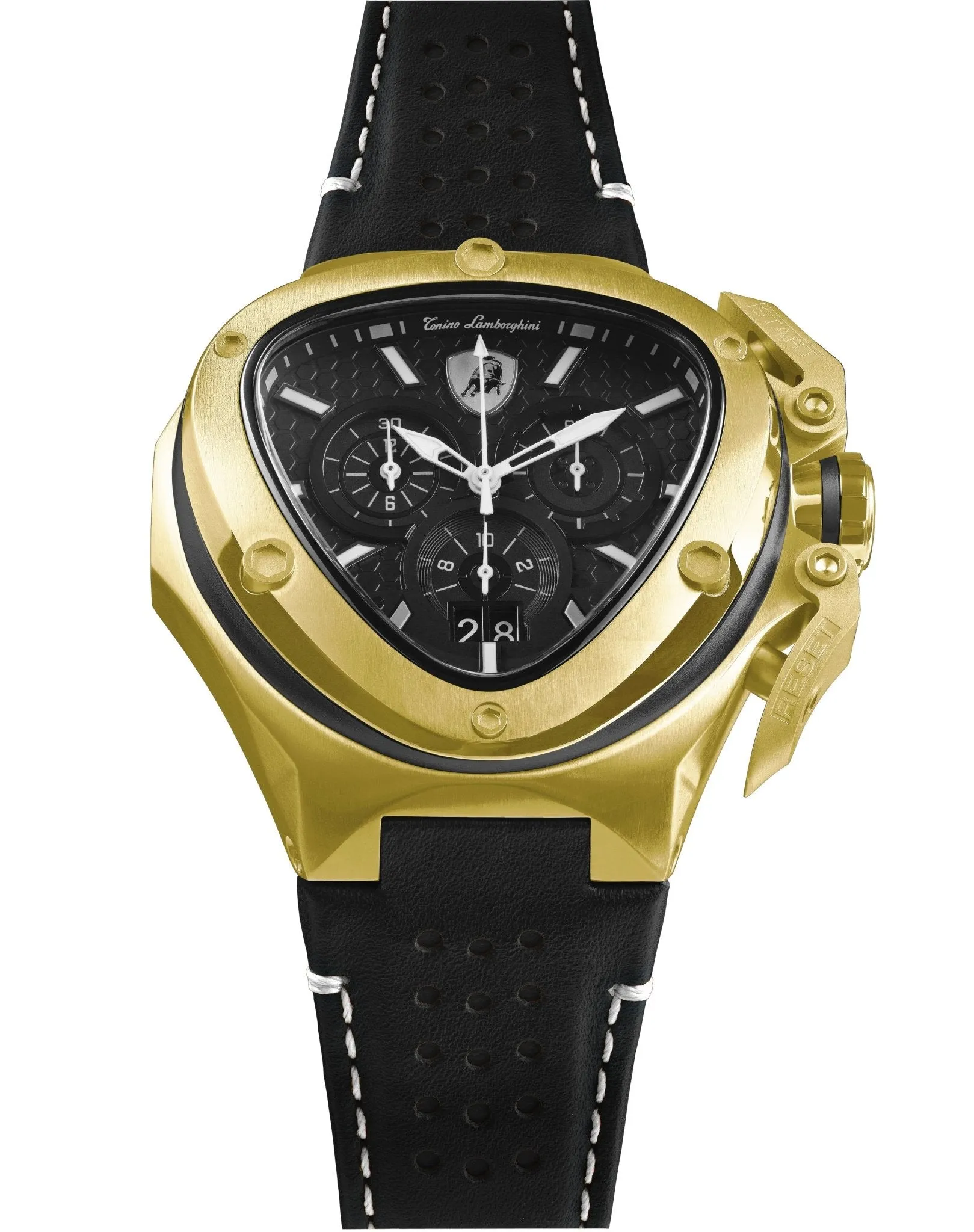 Tonino Lamborghini Spyder X Chronograph Watch Date Gold T9XD-YG