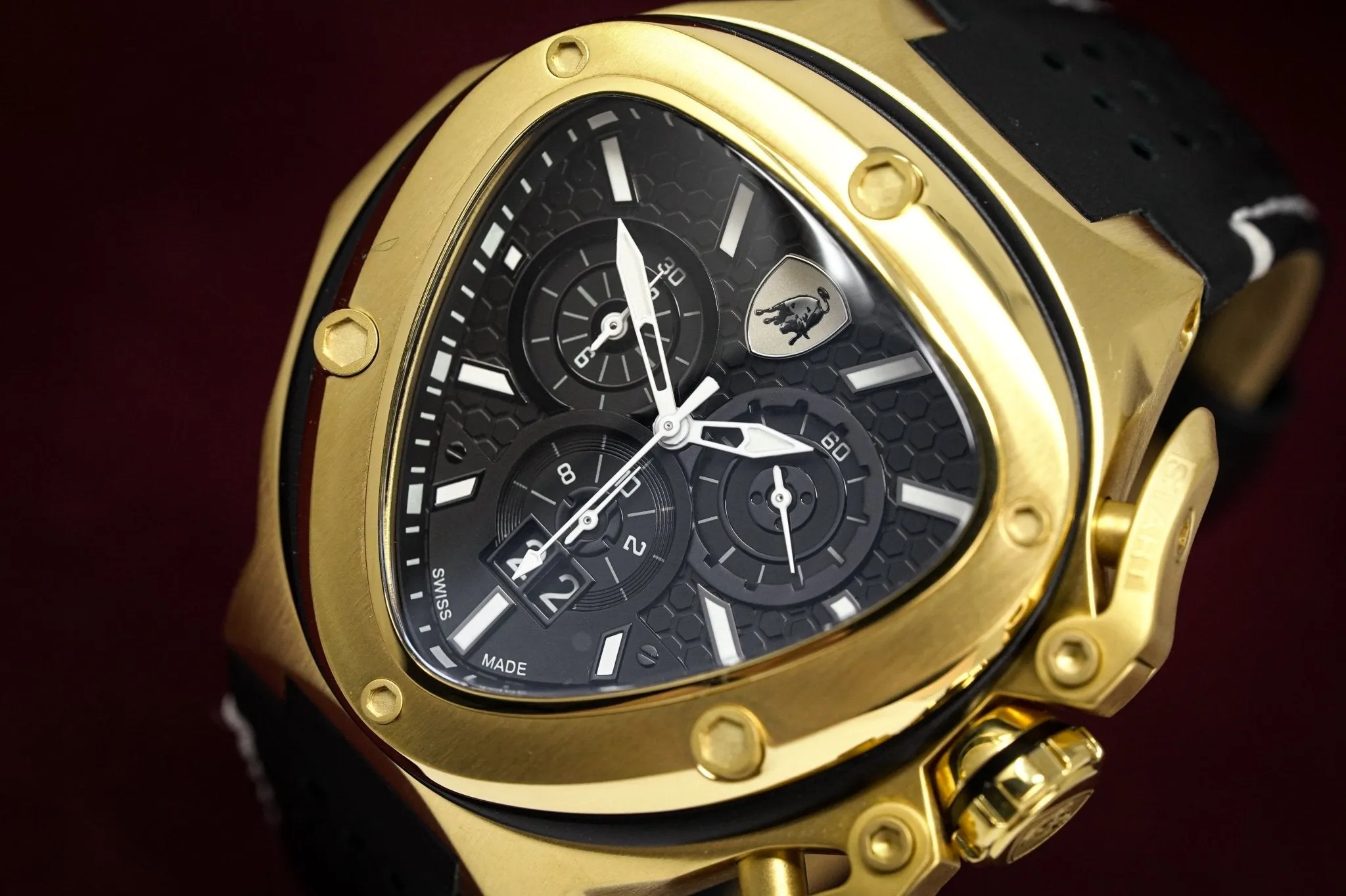 Tonino Lamborghini Spyder X Chronograph Watch Date Gold T9XD-YG