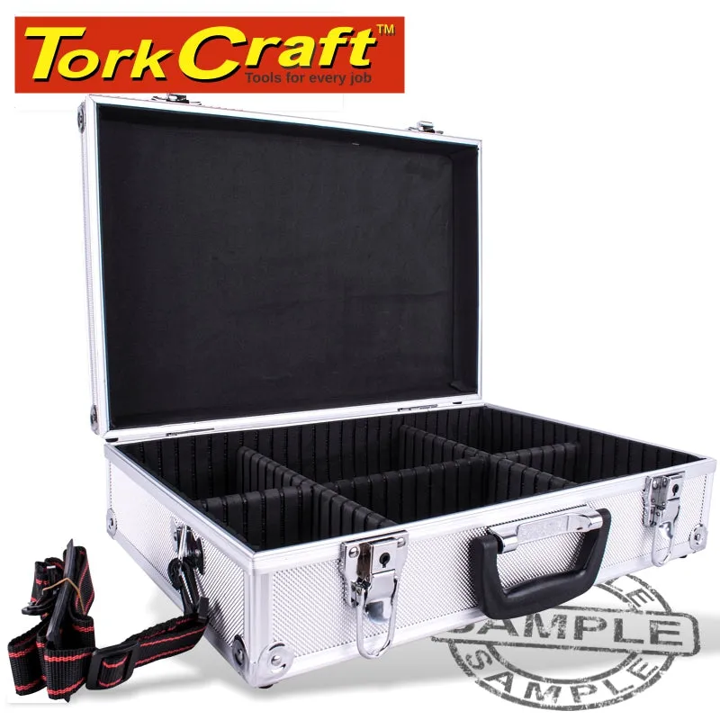 TORK CRAFT ALUMINIUM CASE 42.5 X 28.5 X 12 WITH 5 X DIVIDERS ALC002