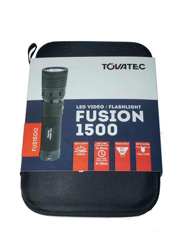 Tovatec Fusion 1500 Rechargeable Dive Torch (1500 Lumen)