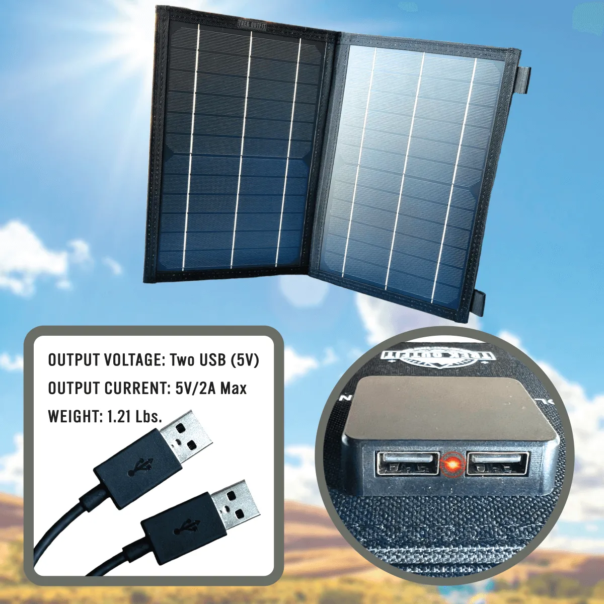 Trek Outfit Waterproof Solar Charger 12W-300W | White Label Outdoor Power Solutions