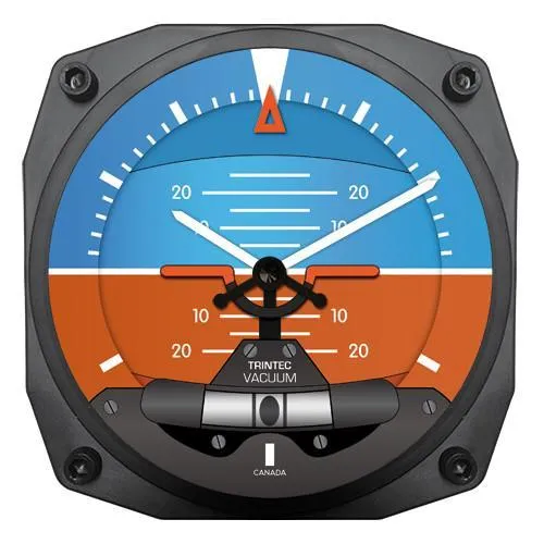 Trintec - 6'' Modern Artificial Horizon Instrument Style Clock | 2063