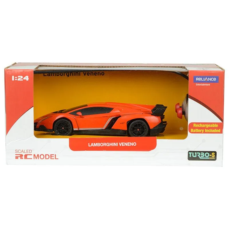 TurboS 1:24 Remote Controlled Lamborghini Veneno Licensed, Orange