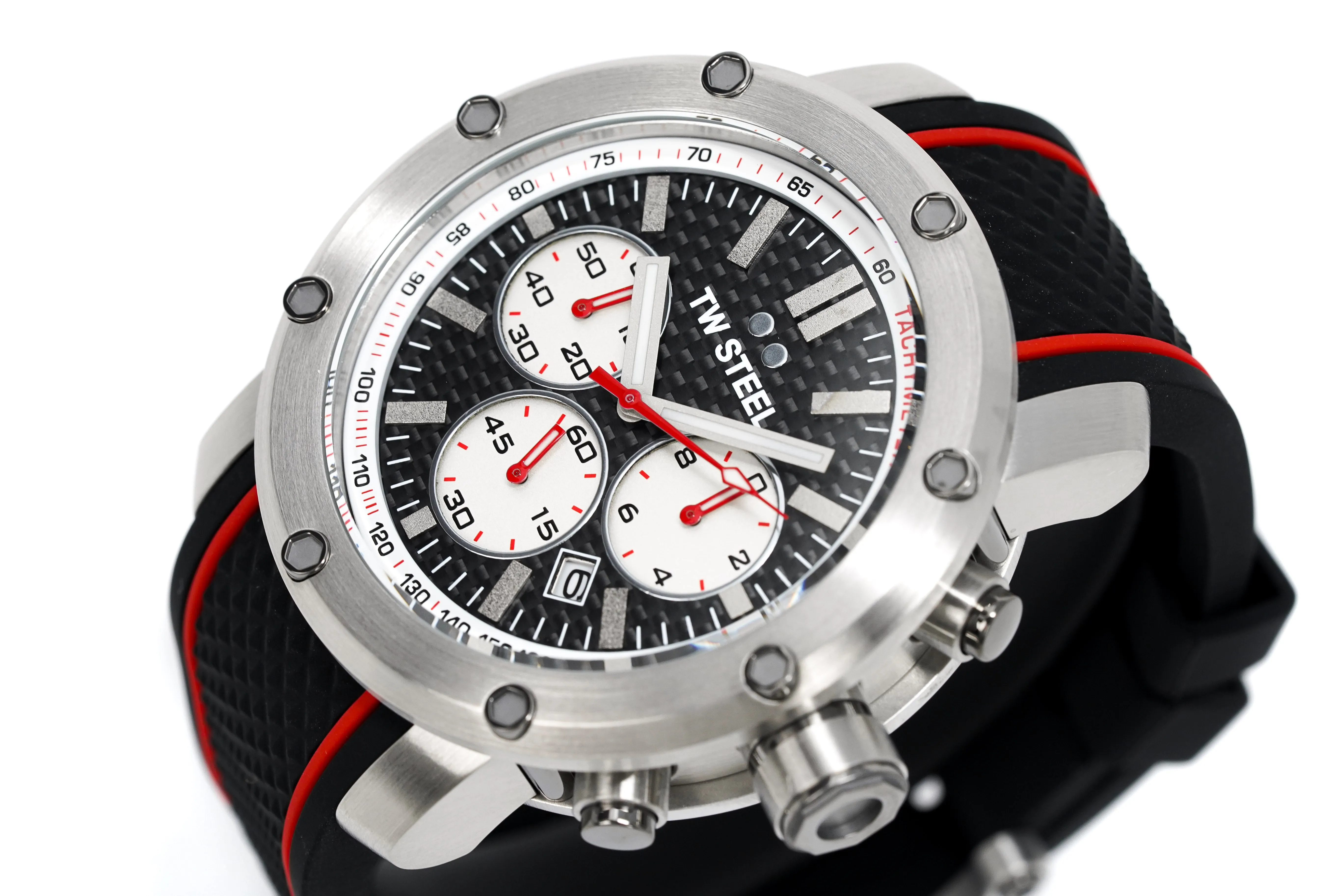 TW Steel Watch Grandeur Tech Chronograph Black Red TS1