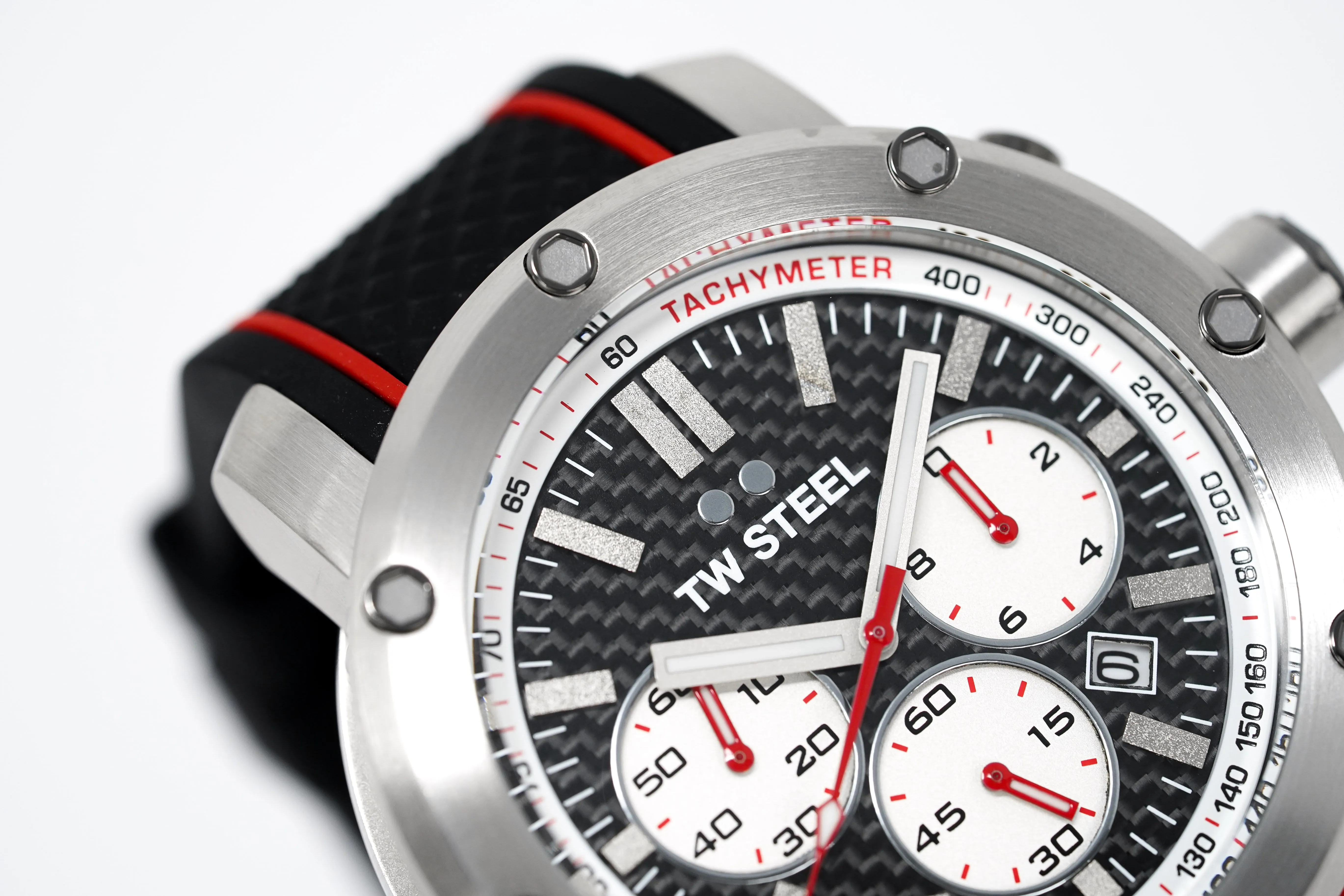 TW Steel Watch Grandeur Tech Chronograph Black Red TS1