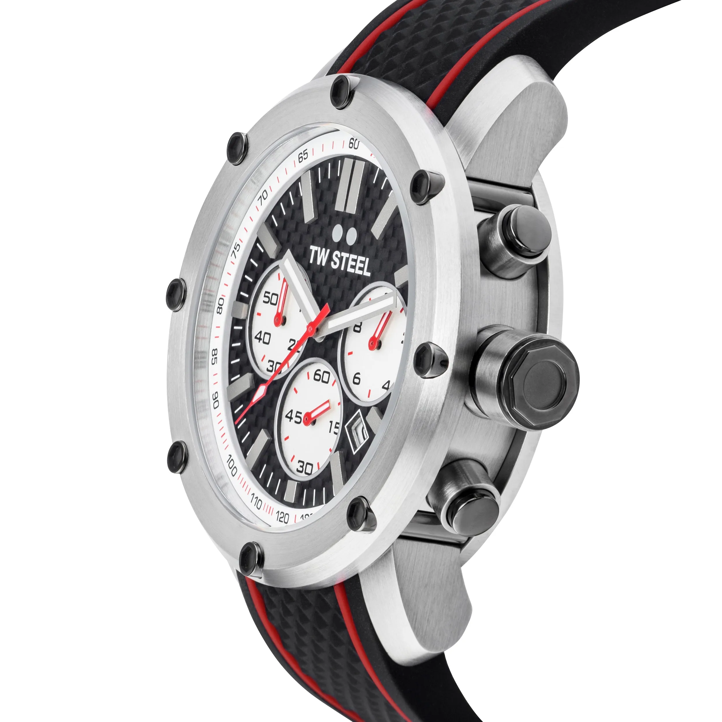 TW Steel Watch Grandeur Tech Chronograph Black Red TS1