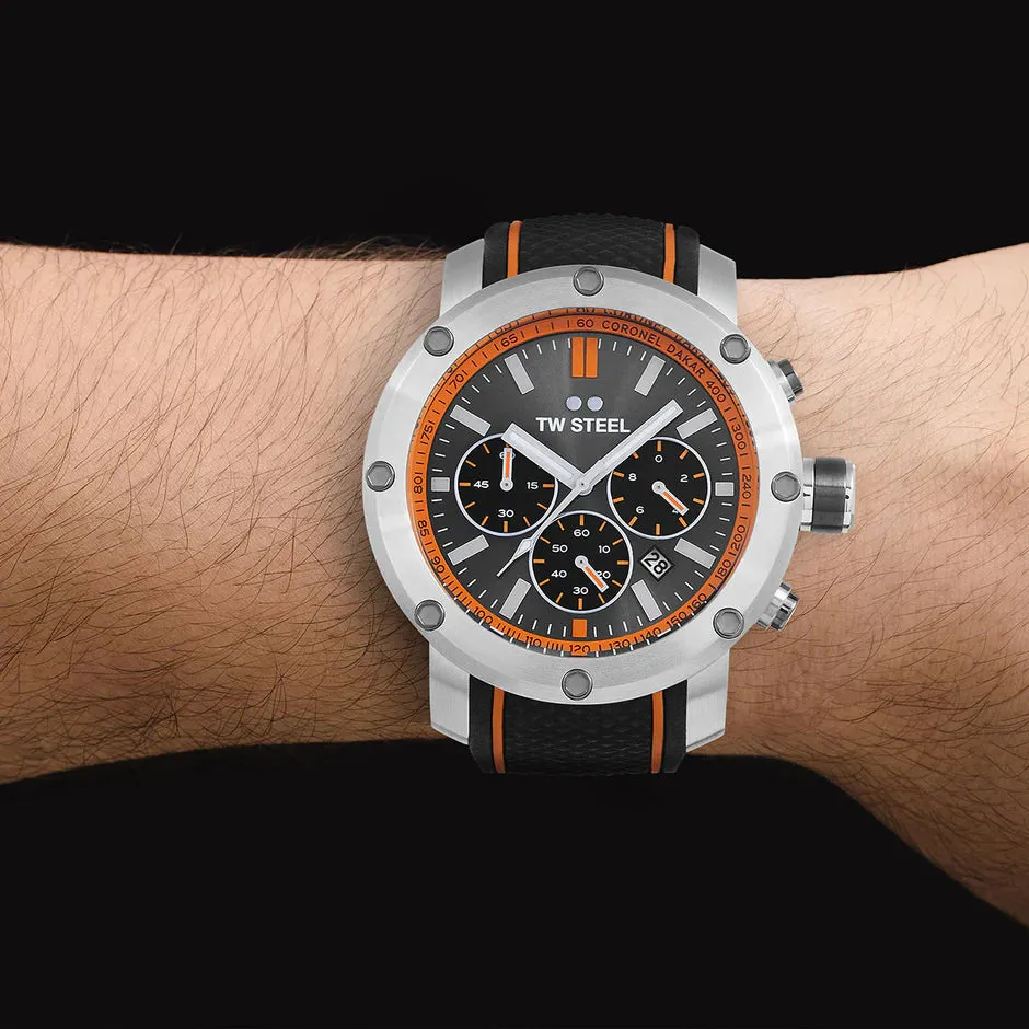 TW Steel Watch Grandeur Tech Chronograph Orange TS8