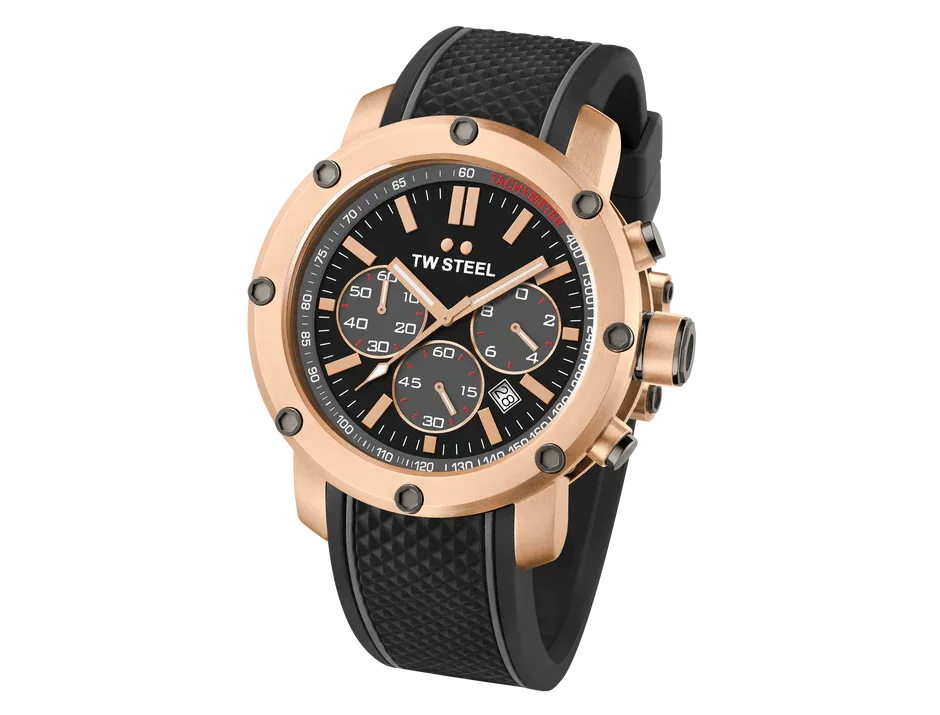 TW Steel Watch Grandeur Tech Chronograph Rose Gold TS5