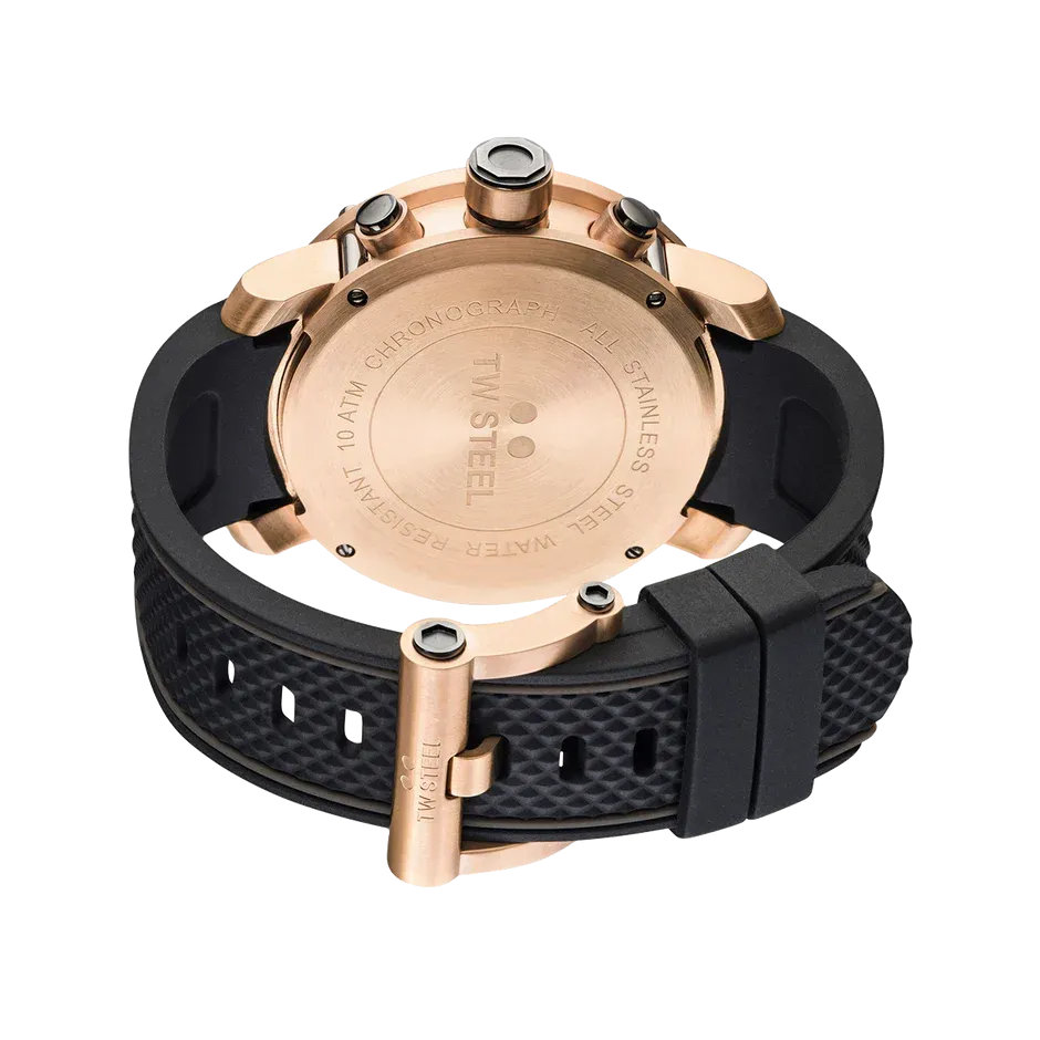 TW Steel Watch Grandeur Tech Chronograph Rose Gold TS5