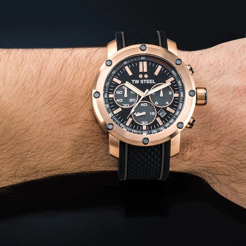 TW Steel Watch Grandeur Tech Chronograph Rose Gold TS5