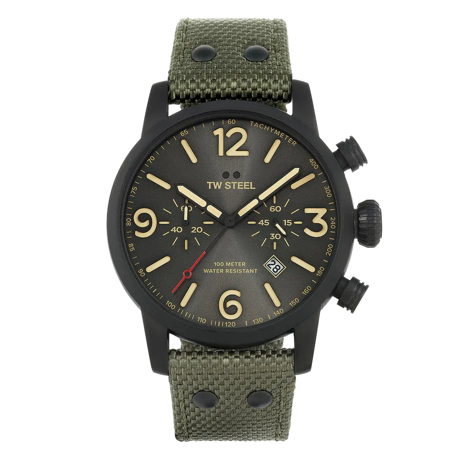 TW Steel Watch Maverick Chronograph Khaki MS124