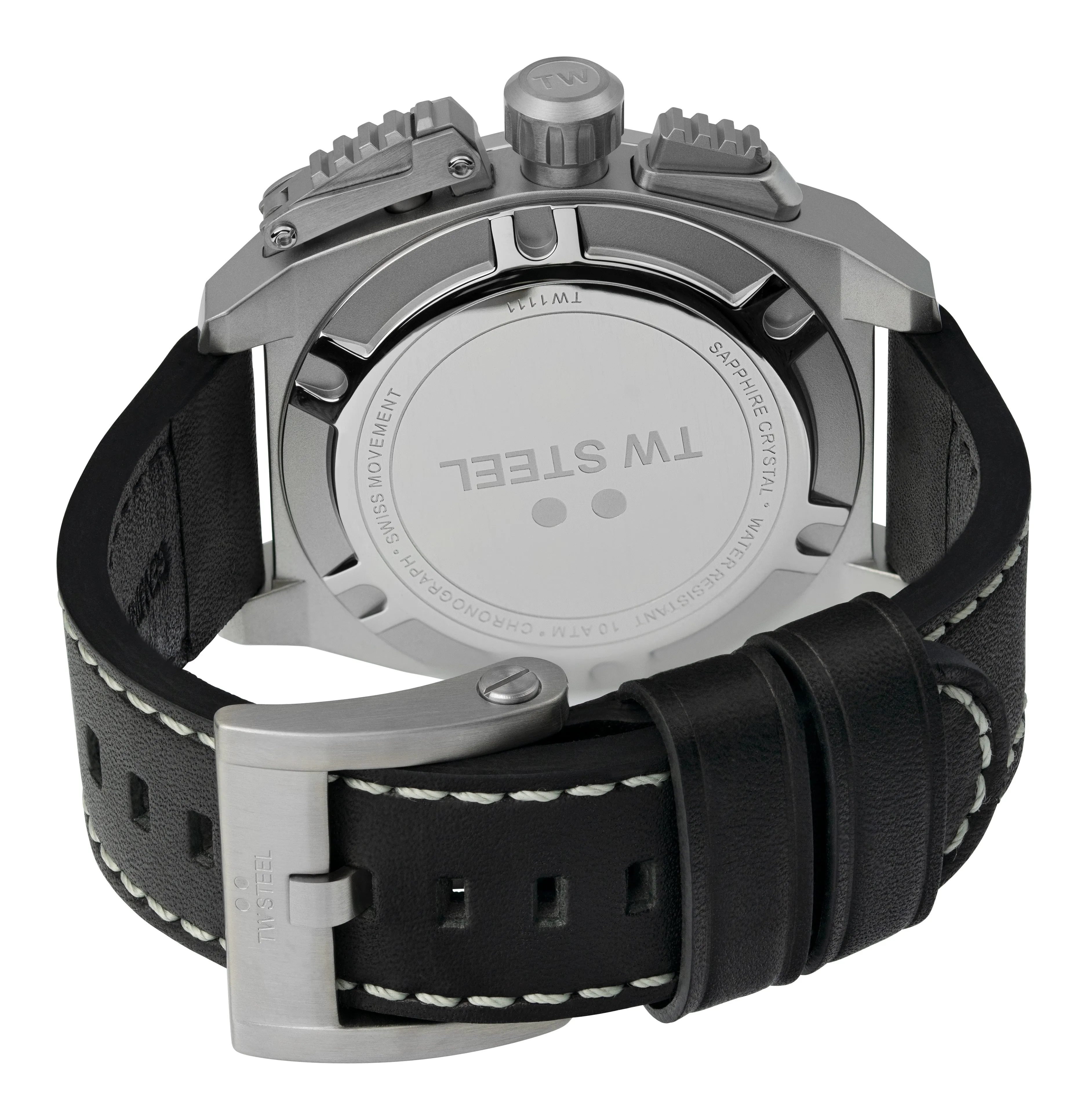 TW Steel Watch Swiss Canteen Chronograph Black TW1111