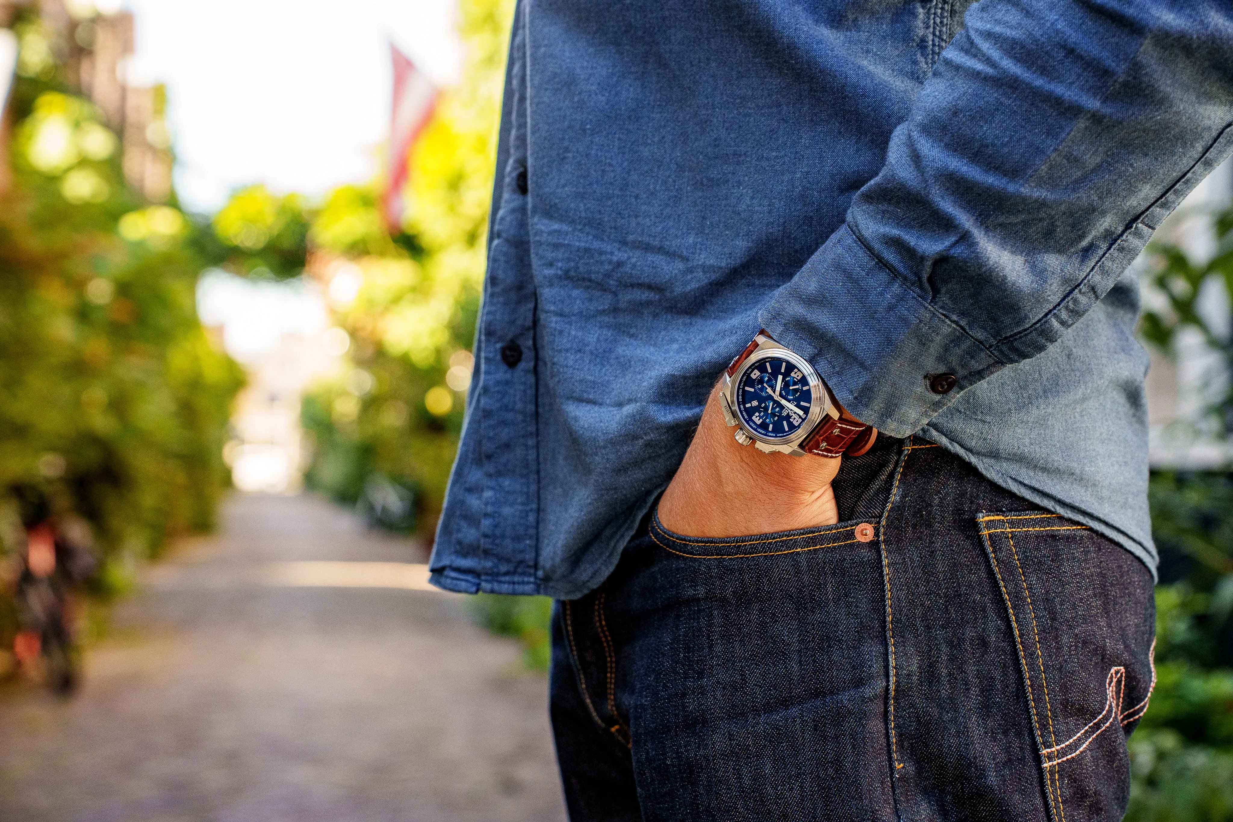 TW Steel Watch Swiss Canteen Chronograph Blue TW1113