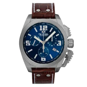 TW Steel Watch Swiss Canteen Chronograph Blue TW1113