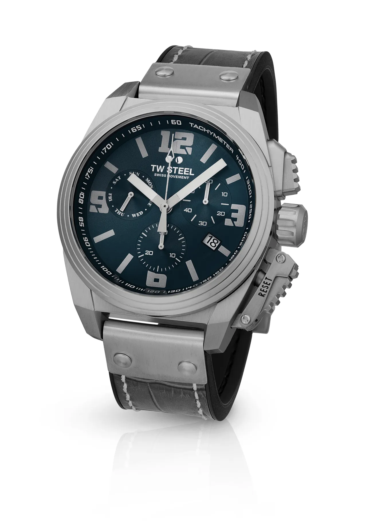 TW Steel Watch Swiss Canteen Chronograph Grey TW1114