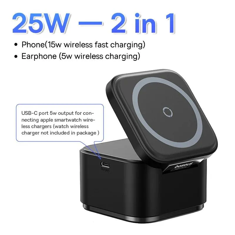 Ultimate 25W 2 in 1 IOS Magnetic Wireless Charger Stand Fast Charging