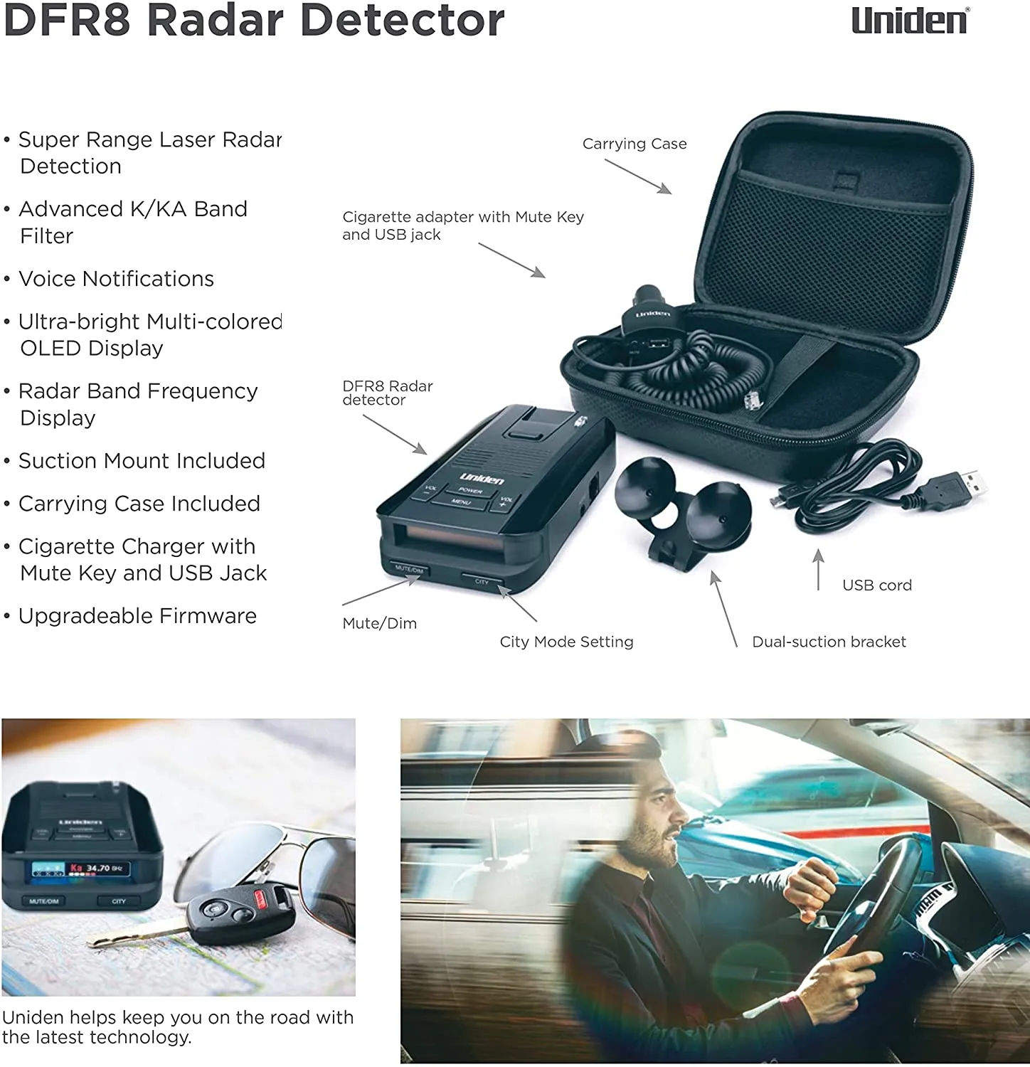 Uniden DFR8 Super Long Range Laser and Radar Detection