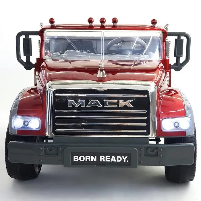 Upgraded Licensed 2025 Mack Truck 24V | 2 Seater Ride-On | Leather Seats | Rubber Tires | Remote | Pre Order