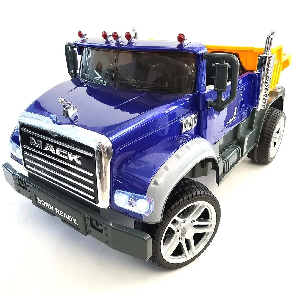 Upgraded Licensed 2025 Mack Truck 24V | 2 Seater Ride-On | Leather Seats | Rubber Tires | Remote | Pre Order