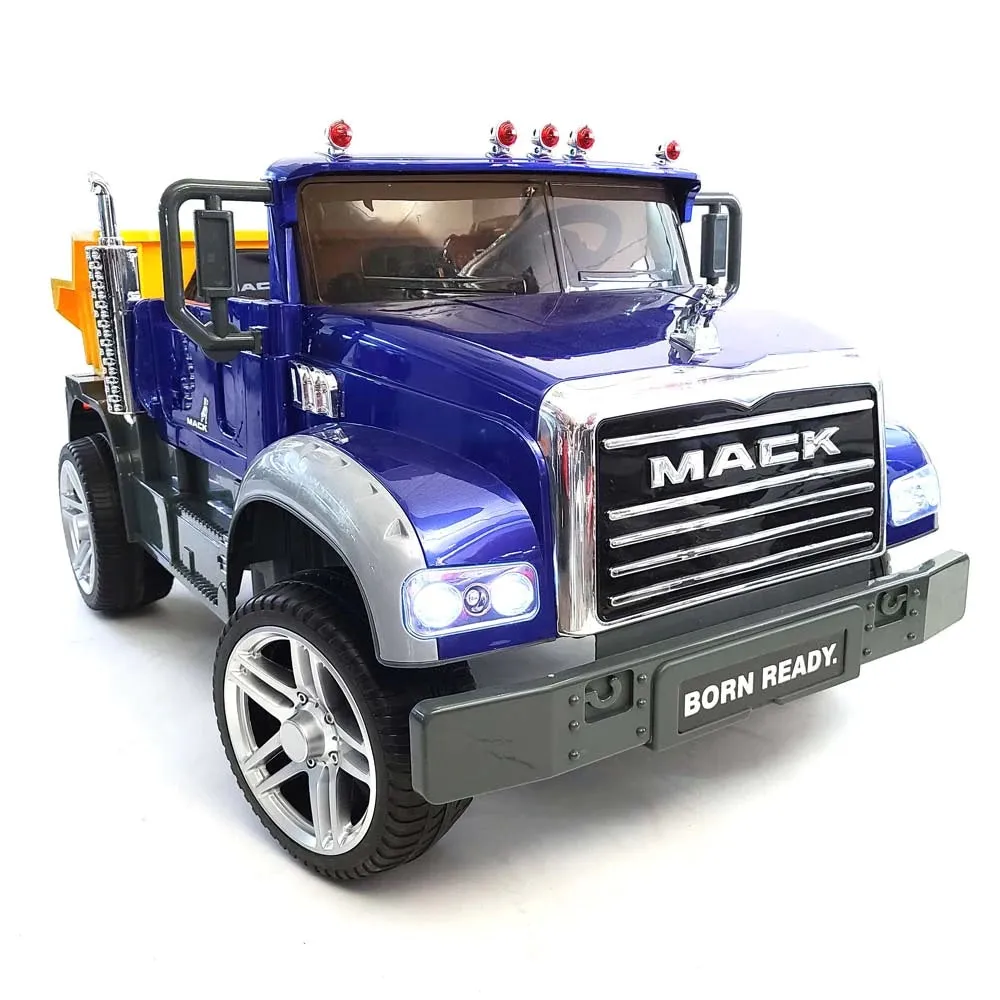 Upgraded Licensed 2025 Mack Truck 24V | 2 Seater Ride-On | Leather Seats | Rubber Tires | Remote | Pre Order