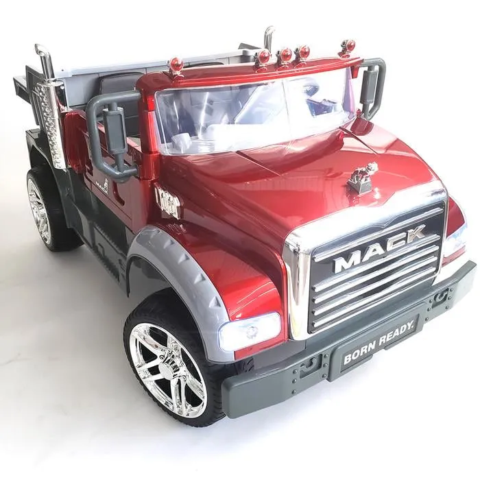 Upgraded Licensed 2025 Mack Truck 24V | 2 Seater Ride-On | Leather Seats | Rubber Tires | Remote | Pre Order