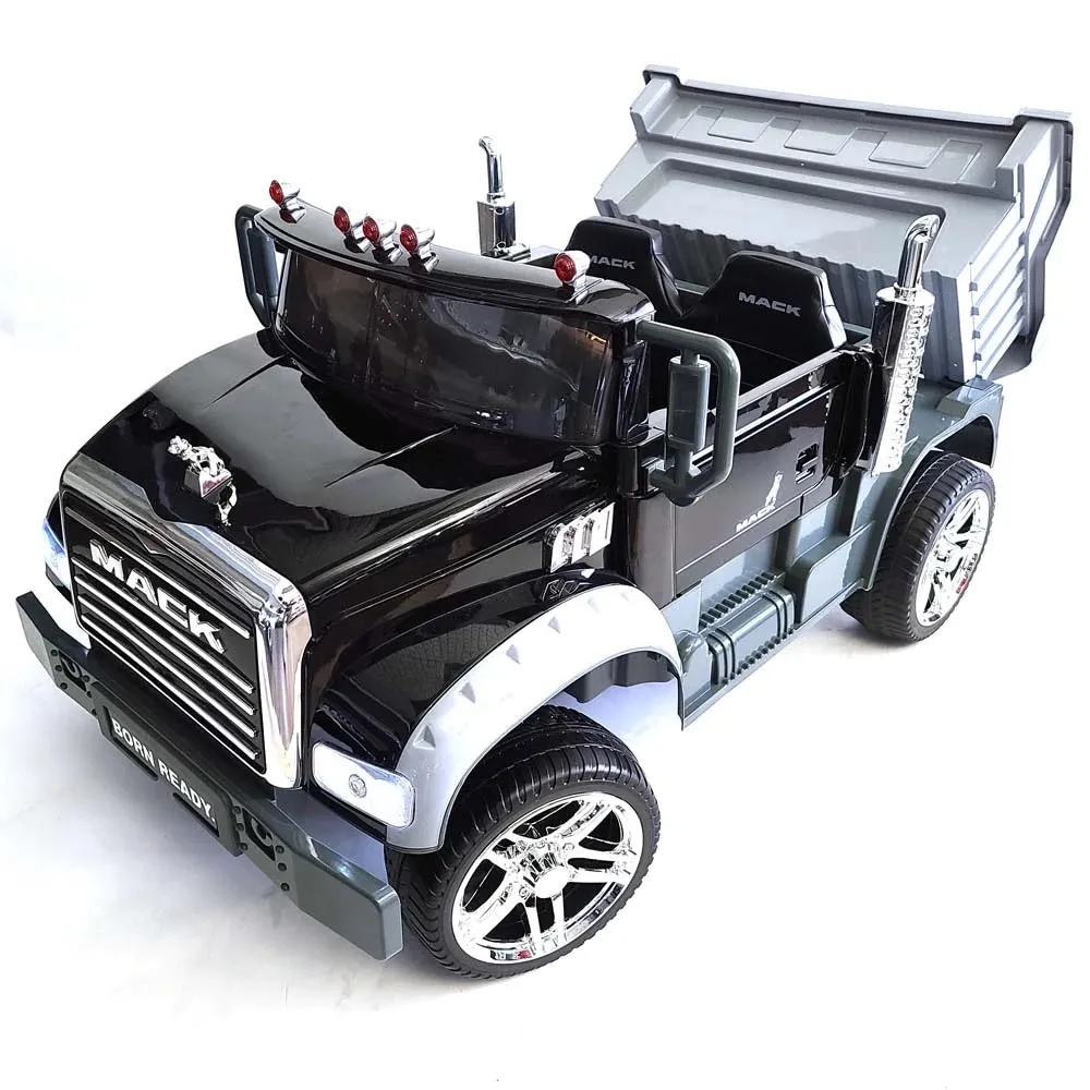 Upgraded Licensed 2025 Mack Truck 24V | 2 Seater Ride-On | Leather Seats | Rubber Tires | Remote | Pre Order