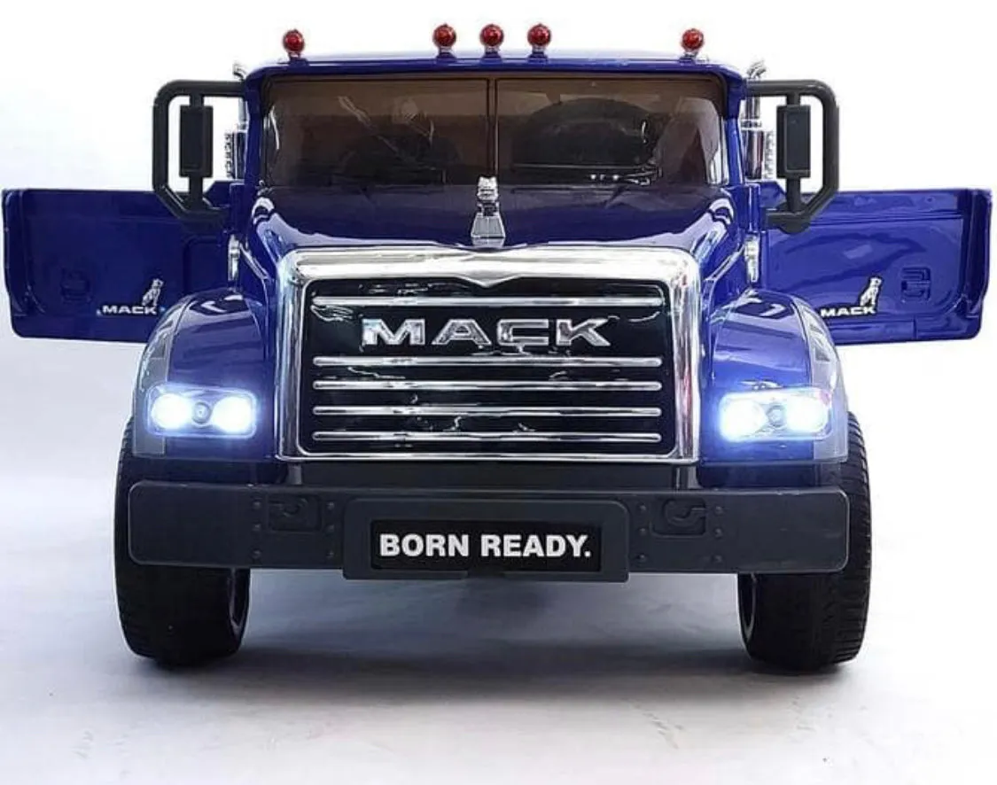 Upgraded Licensed 2025 Mack Truck 24V | 2 Seater Ride-On | Leather Seats | Rubber Tires | Remote | Pre Order