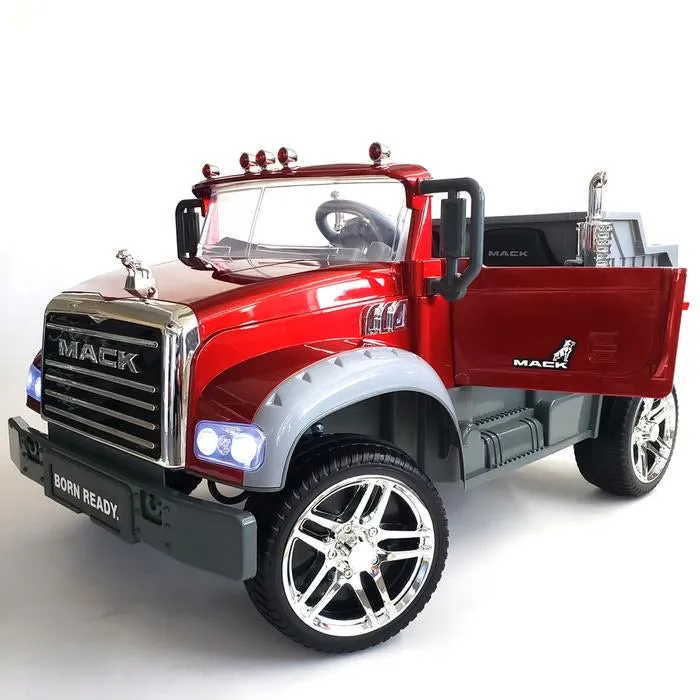 Upgraded Licensed 2025 Mack Truck 24V | 2 Seater Ride-On | Leather Seats | Rubber Tires | Remote | Pre Order