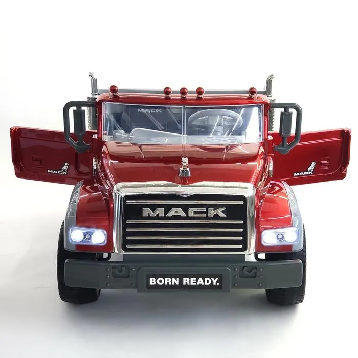 Upgraded Licensed 2025 Mack Truck 24V | 2 Seater Ride-On | Leather Seats | Rubber Tires | Remote | Pre Order