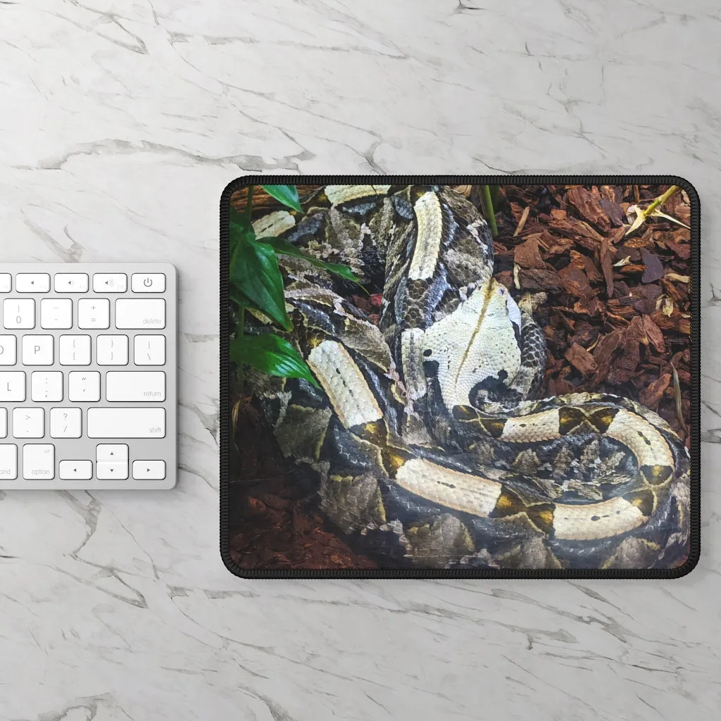 White Black Snake Gaming Mouse Pad