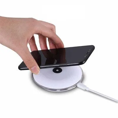 White Wireless Charger with LED Light