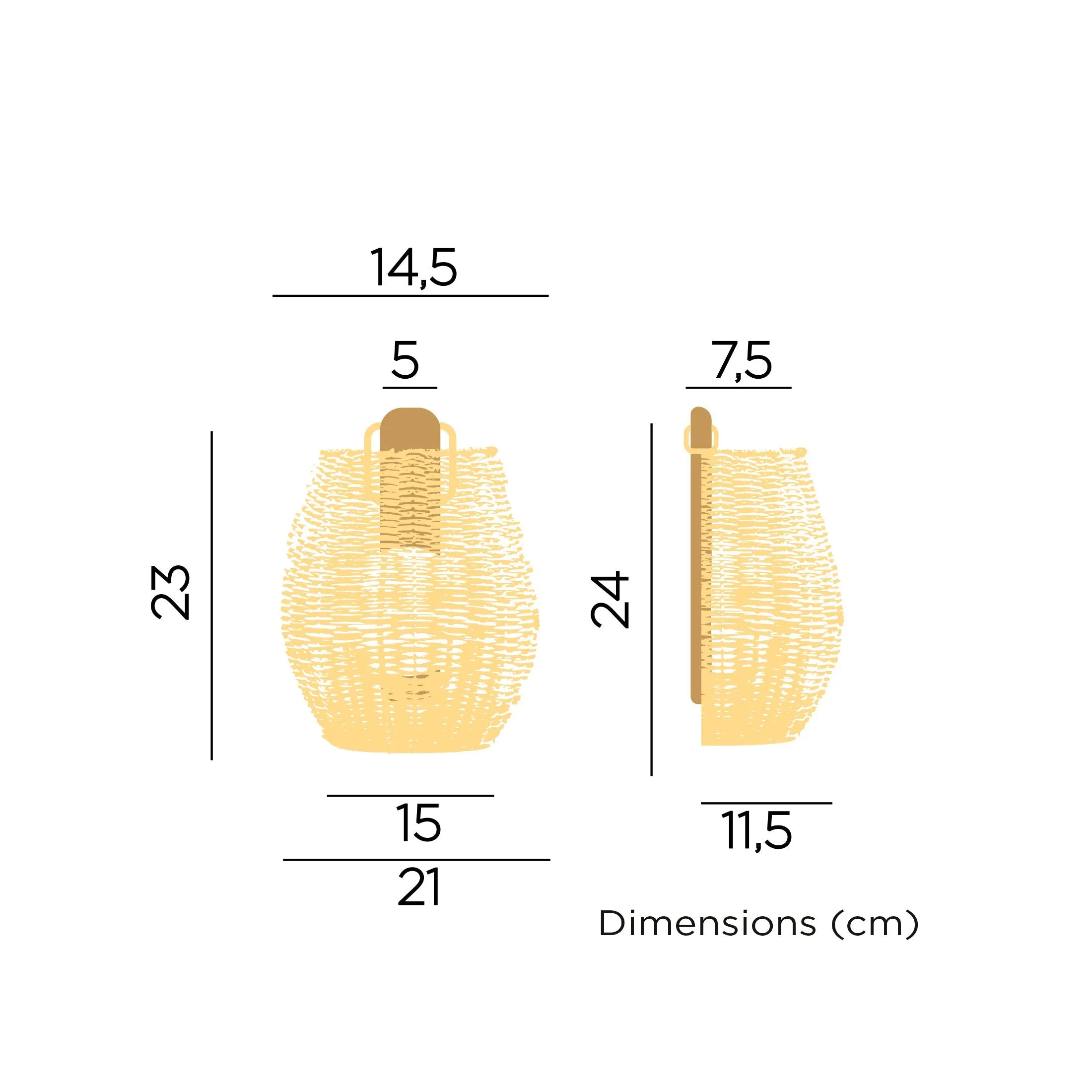 Wireless wall light SAONA WALL