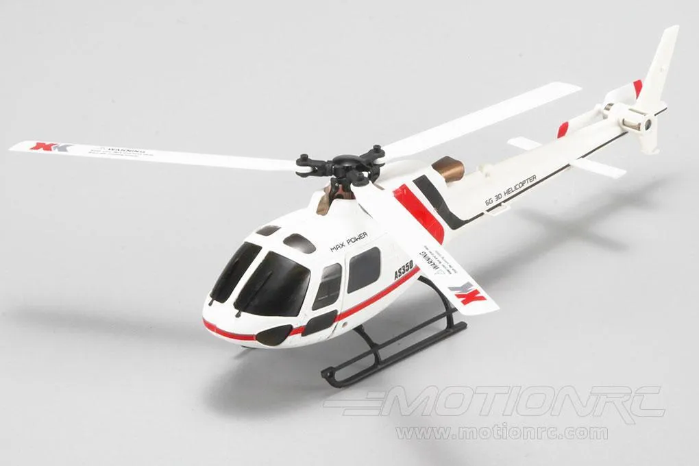 XK K123 Red and White 120 Size Gyro Stabilized Helicopter - RTF