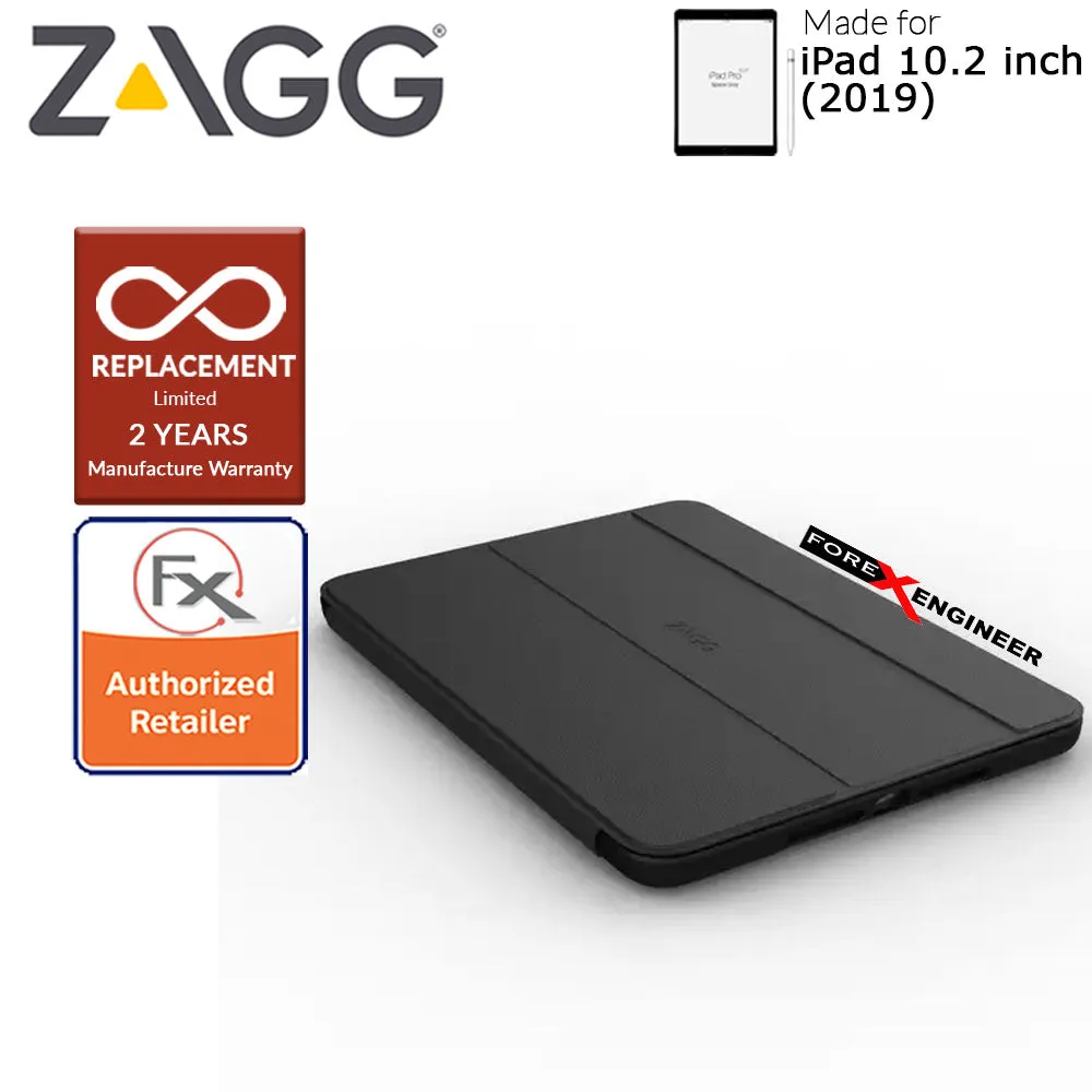 ZAGG Rugged Messenger Case for iPad 10.2 inch ( 7th - 8th - 9th Gen ) ( 2019 - 2021 ) with The snap-on screen protector ( Black ) ( Barcode : 840056113213 )